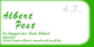albert pest business card